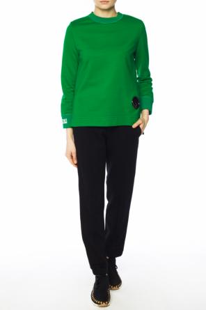 Asymmetrical sweatshirt with logo, zdjęcie 2 Asymmetrical sweatshirt with logo od Fendi